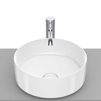 Раковина накладная ROCA Inspira Round, круглый, 37×37 см, белый